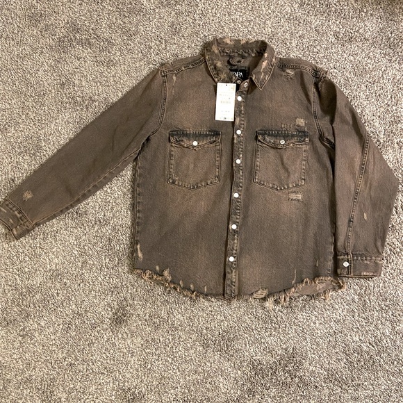 Distressed Denim Top size Men XL - Picture 1 of 7